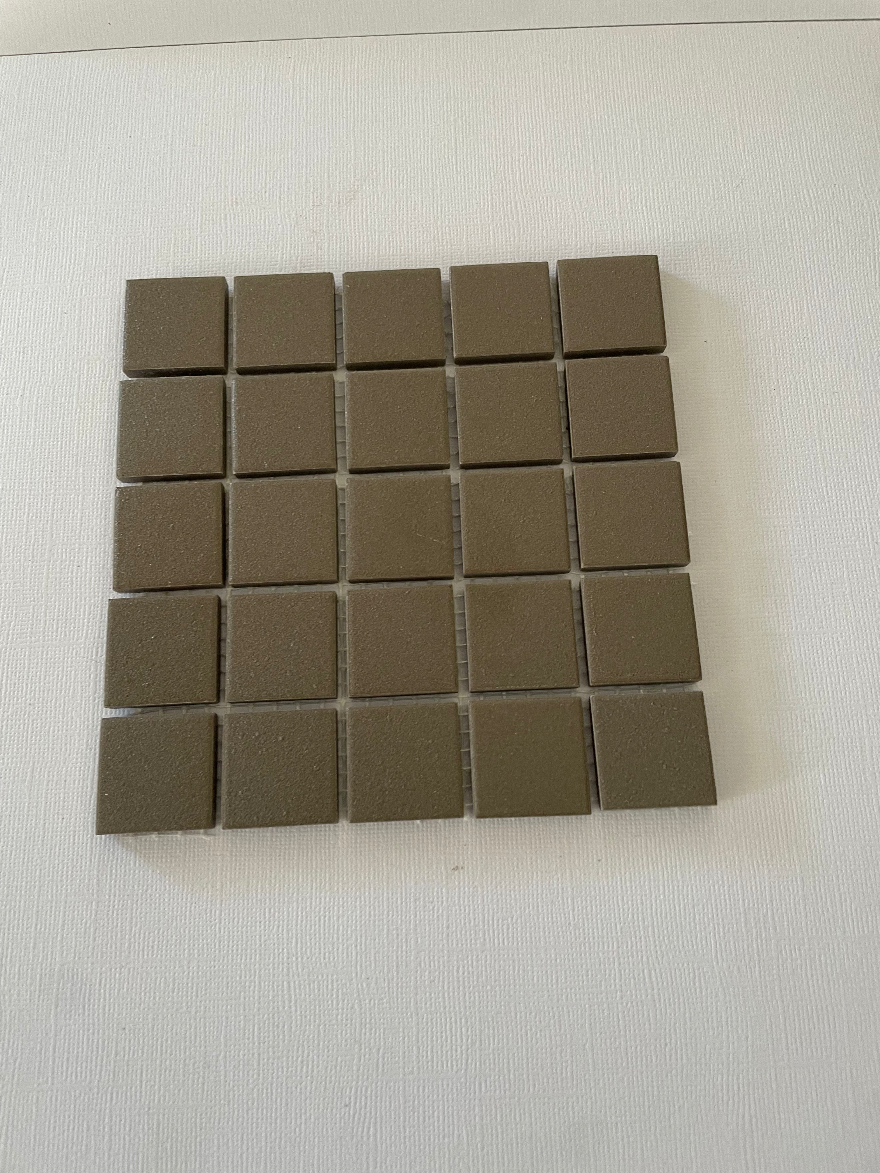 Ceramic Squares - Deep Taupe Matte
