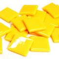 Pâte De Verre (PDV) 25mm Opaque Glass Squares - Goldenrod
